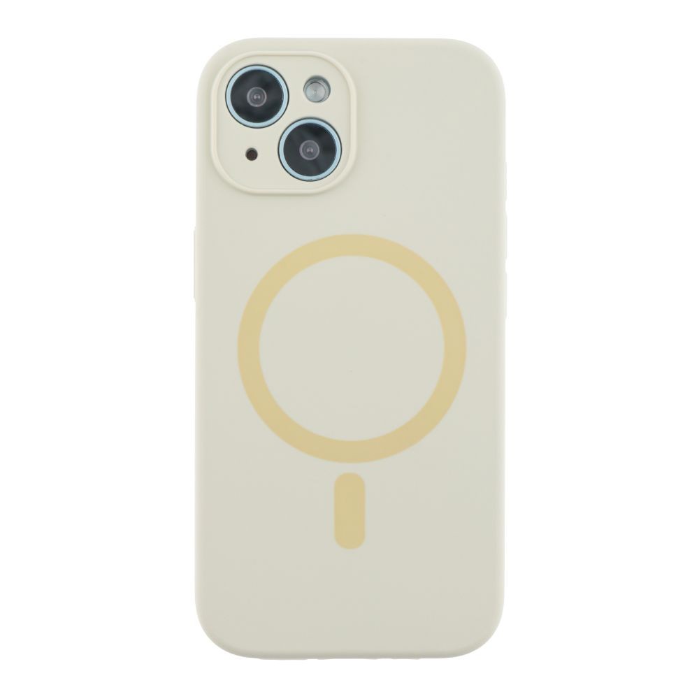 Silicone Case Full Camera Protective (AA) with MagSafe для iPhone 15 (Antique white)-0
