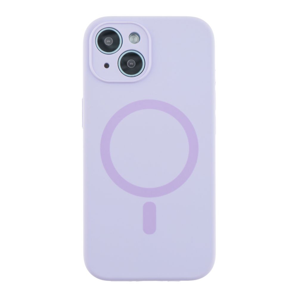 Silicone Case Full Camera Protective (AA) with MagSafe для iPhone 13 (Light purple)-0