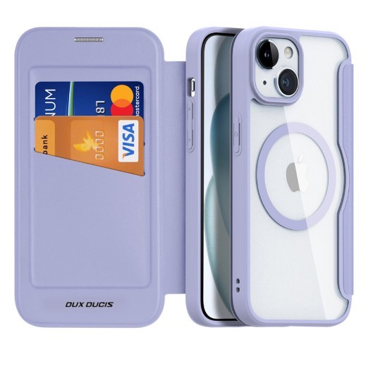 Книжка Dux Ducis Skin X Pro with MagSafe для iPhone 15 (Purple)-1