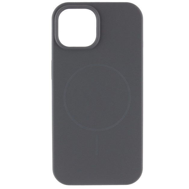 Silicone Case Full Protective (AA) with MagSafe для iPhone 15 (Dark grey)-0