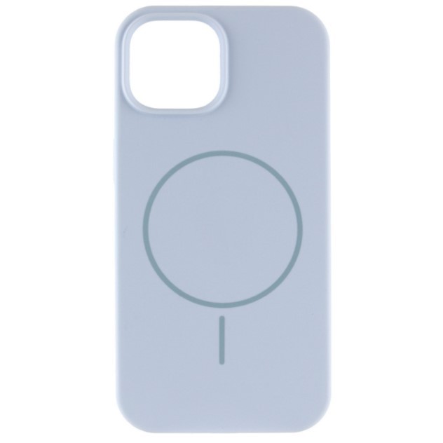 Silicone Case Full Protective (AA) with MagSafe для iPhone 15 (Lilac blue)-0