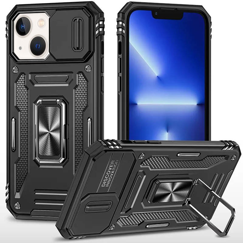 Накладка Camshield Army Ring для iPhone 15 Чорний-0