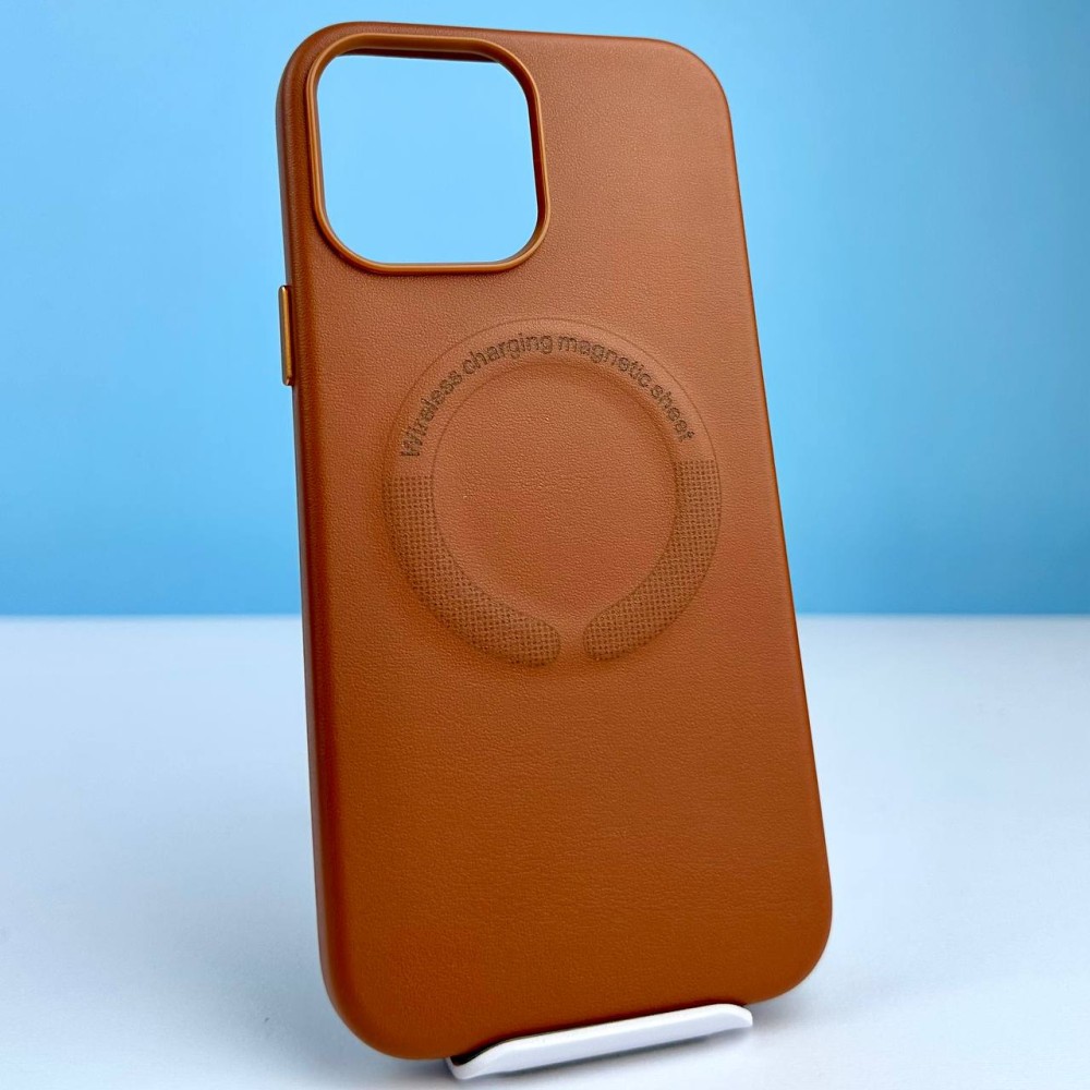 Накладка Leather In The Box Original + MagSafe With Animation Pop-up IPhone 13 mini (2021) 5.4" (Brown)-0