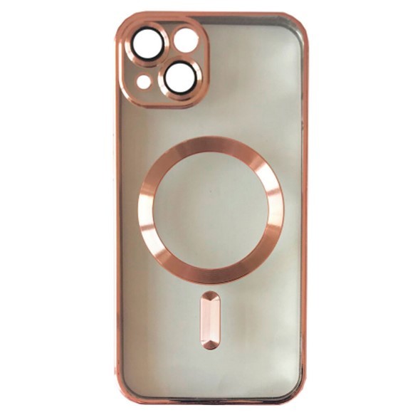 Накладка SHINING Camera MagSafe для iPhone 15 Rose gold-0