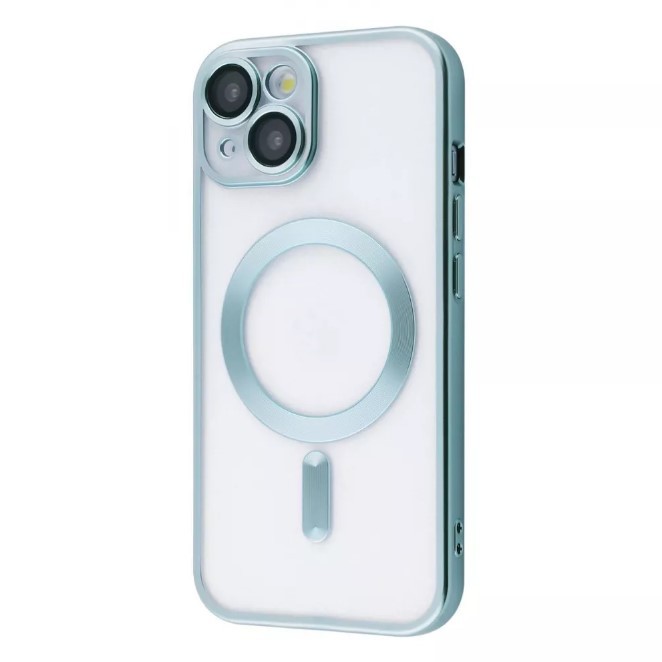 Накладка Metal Matte Case MagSafe для iPhone 15 (light green)-0