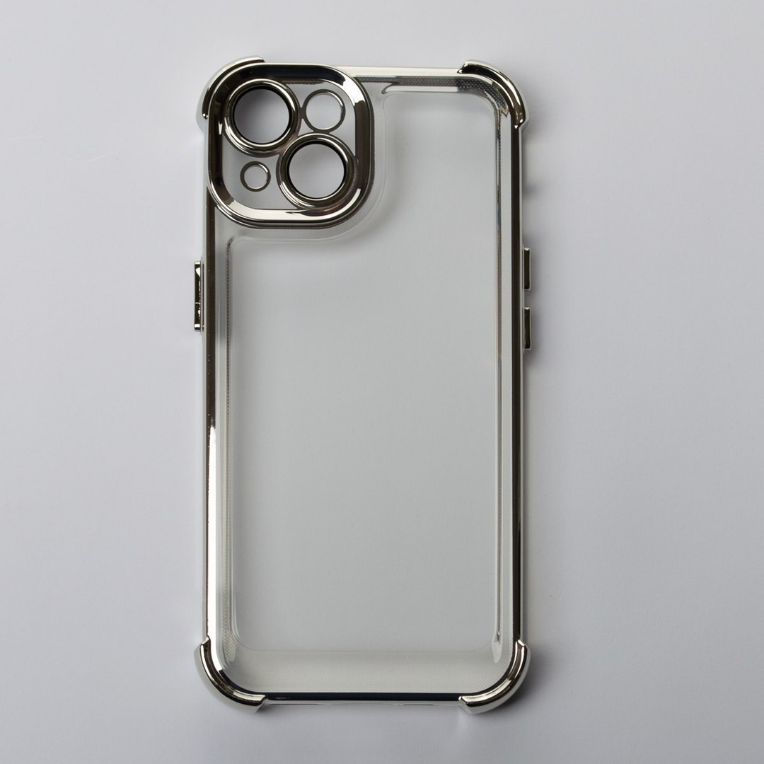Накладка WXD Electroplated Side Colors для Iphone 15  (Срібляста)-0