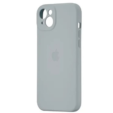 Silicone Case Full Camera Protective (AA) для iPhone 15 (Light grey)-0