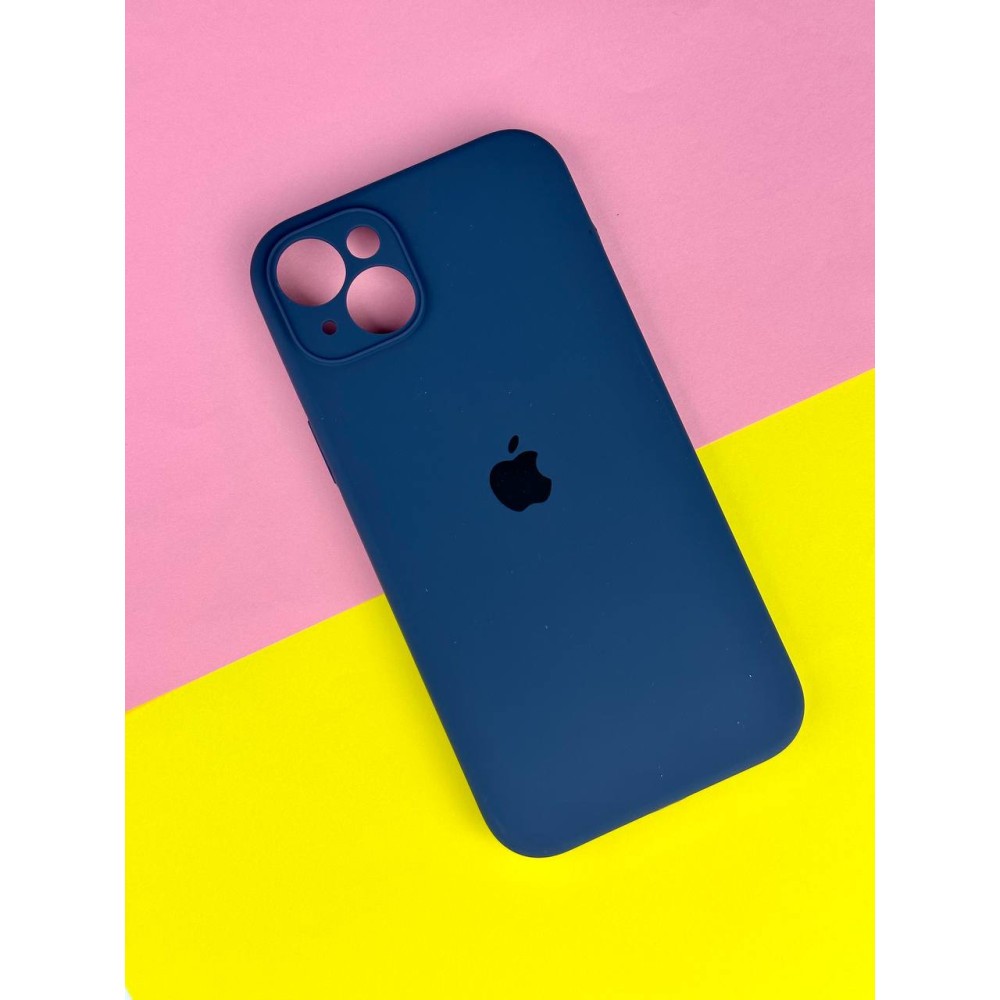 Silicone Case Full Camera Protective (AA) для iPhone 15 (Navy blue)-0