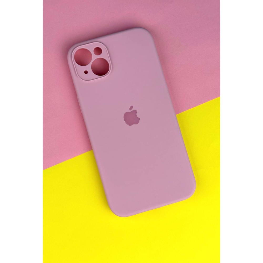 Silicone Case Full Camera Protective (AA) для iPhone 15 Plus / 14 Plus (Light pink)-0