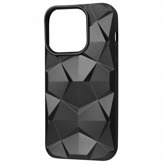 Накладка Rhombus 3D для iPhone 15 Pro Max (Black)-0