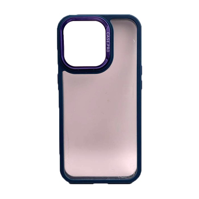 Накладка Metal Bezel + камера для iPhone 15 Pro Max (Синя)-0