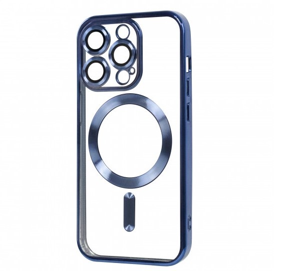 Накладка Metal Matte Case MagSafe для iPhone 12  (blue titanium)-0