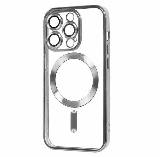 Накладка Metal Matte Case MagSafe для iPhone 15 Pro Max (silver)-0