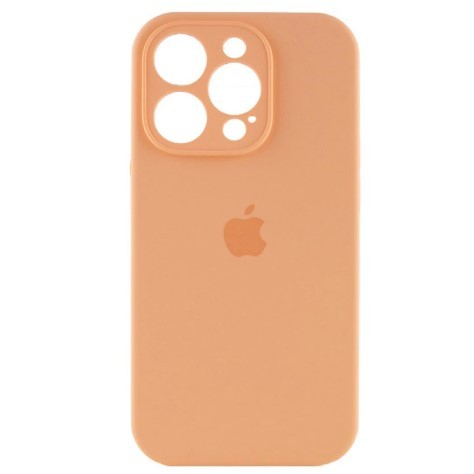 Silicone Case Full Camera Protective (AA) для iPhone 15 Pro (Peach)-0