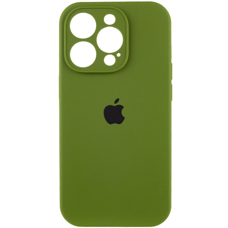 Silicone Case Full Camera Protective (AA) для iPhone 15 Pro Max (Dark olive)-0