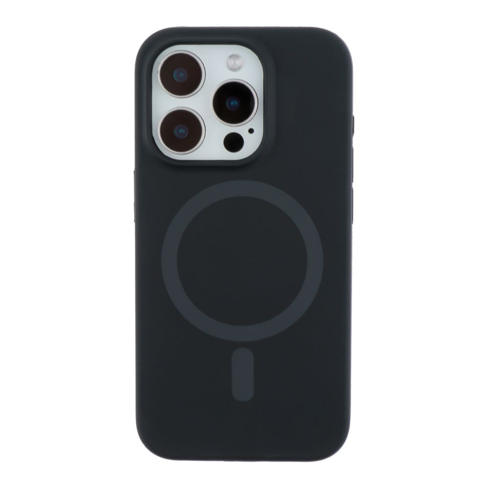 Silicone Case Full Protective (AA)  with MagSafe для iPhone 15 Pro Max (Black)-0