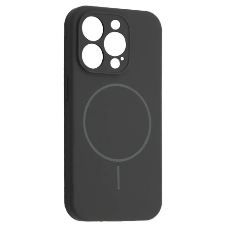 Чохол Silicone Case Full Camera Protective Magsafe для iPhone 15 Pro Max Pebble-0