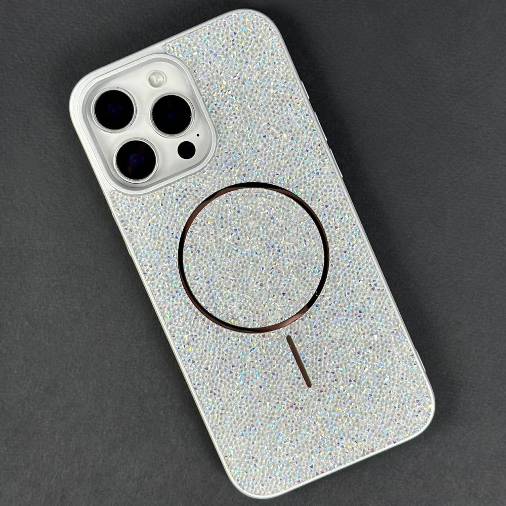 Чохол SW Magnetic для IPhone 15 Pro Max срібний-0