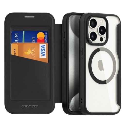 Книжка Dux Ducis Skin X Pro with MagSafe для iPhone 15 Pro (Black)-1