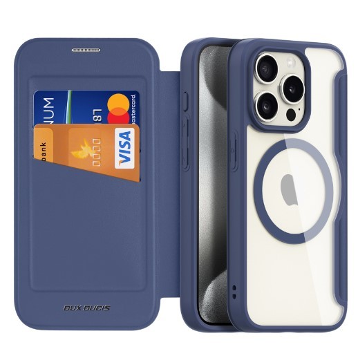 Книжка Dux Ducis Skin X Pro with MagSafe для iPhone 15 Pro (Blue)-1