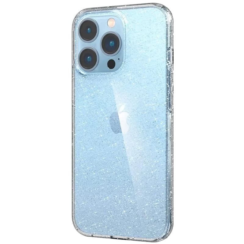 Накладка Molan Cano Glossy Jelly для IPhone 15 Pro Max прозора з блискітками-1