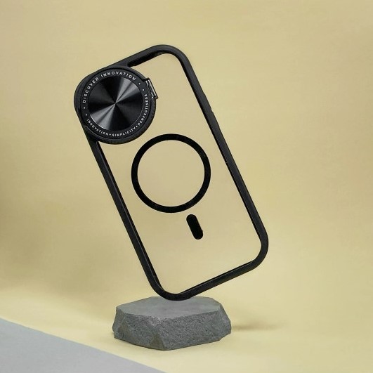 Накладка Mirror Сase with MagSafe для iPhone 15 Pro Max (Black)-0