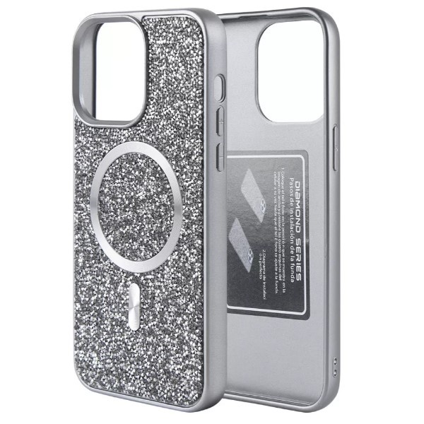 Swarovski Case with MagSafe для iPhone 13 / 14  Titanum grey-1