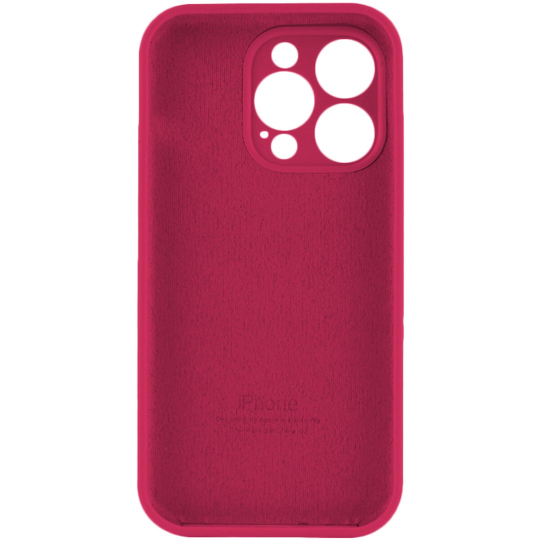 Silicone Case Full Camera Protective (AA) для iPhone 14 Pro Max (Maroon)-1