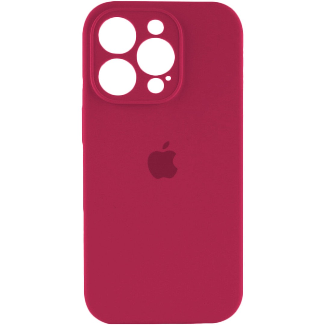 Silicone Case Full Camera Protective (AA) для iPhone 14 Pro Max (Maroon)-0