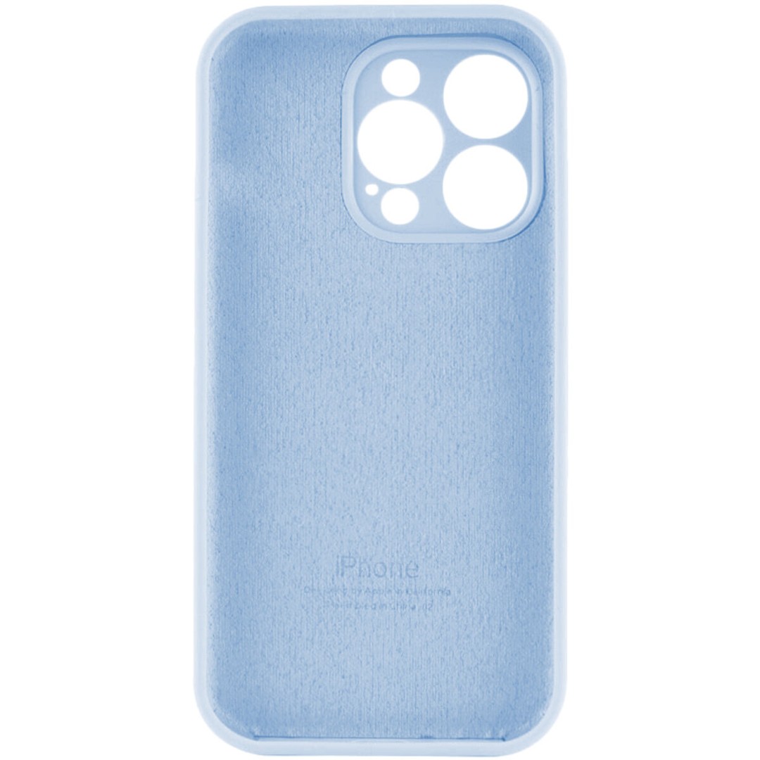 Silicone Case Full Camera Protective (AA) для iPhone 14 Pro Max (Mist Blue)-1