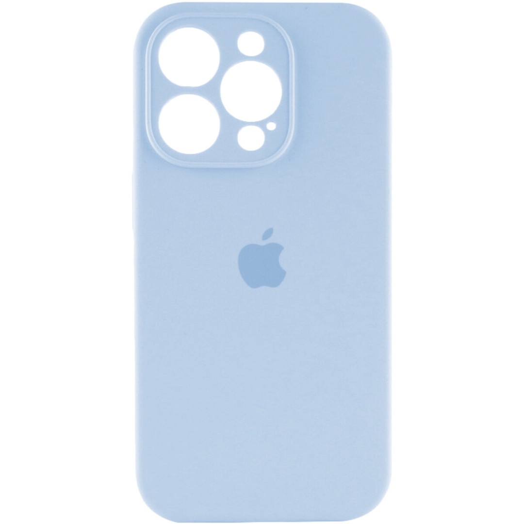 Silicone Case Full Camera Protective (AA) для iPhone 14 Pro Max (Mist Blue)-0