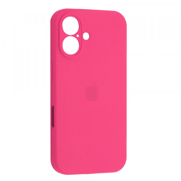 Silicone Case Full Protective (AA) для iPhone 16 Plus (Barbie pink)-0