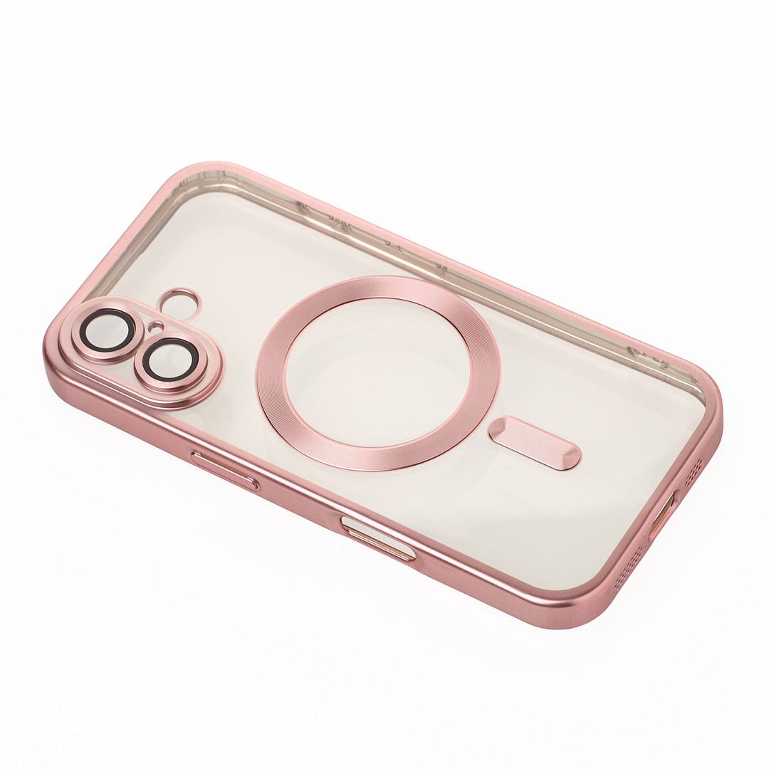 Накладка Metal Matte Case MagSafe для iPhone 16 Plus (Rose gold)-1