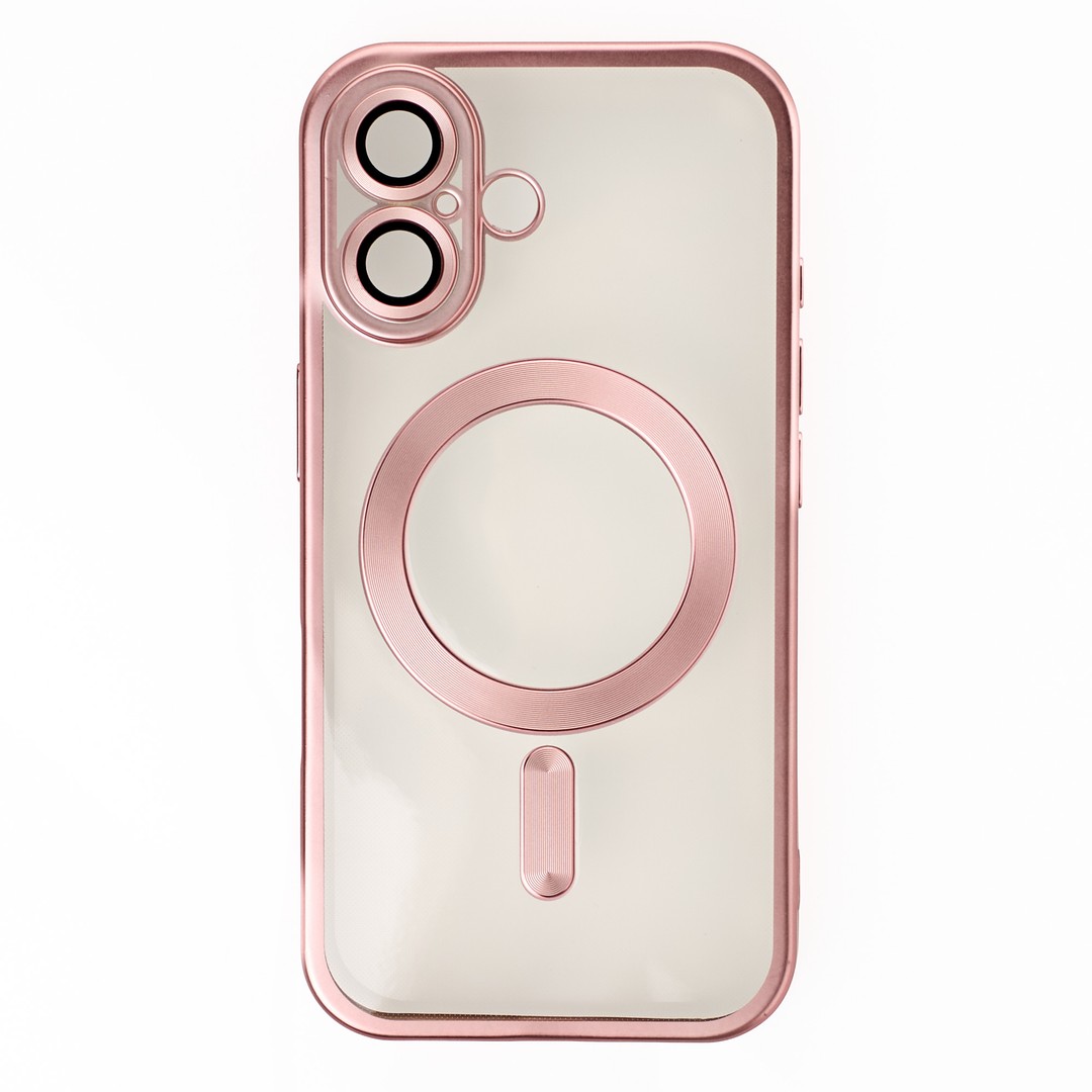 Накладка Metal Matte Case MagSafe для iPhone 16 Plus (Rose gold)-0