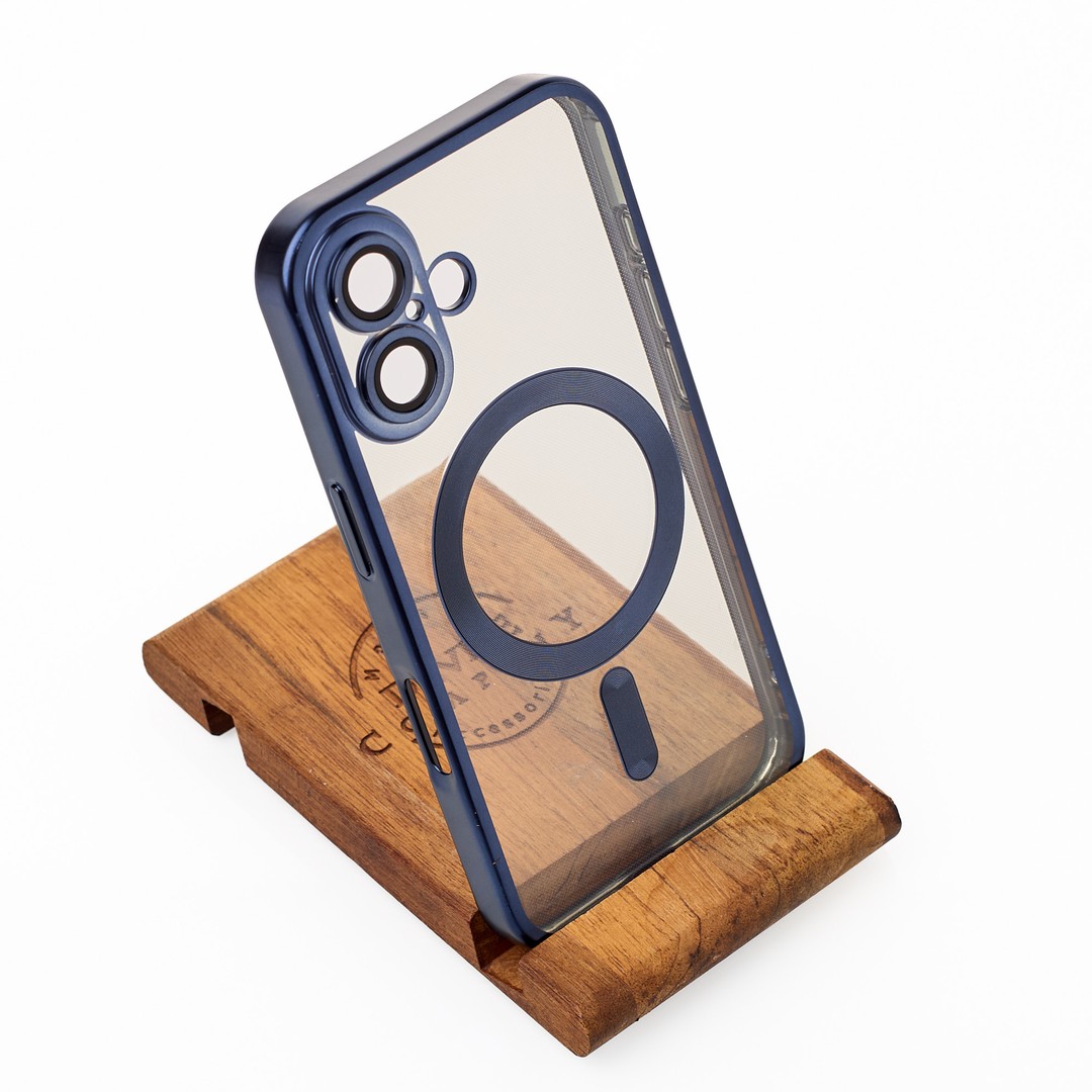 Накладка Metal Matte Case MagSafe для iPhone 16 Plus (Dark blue)-1