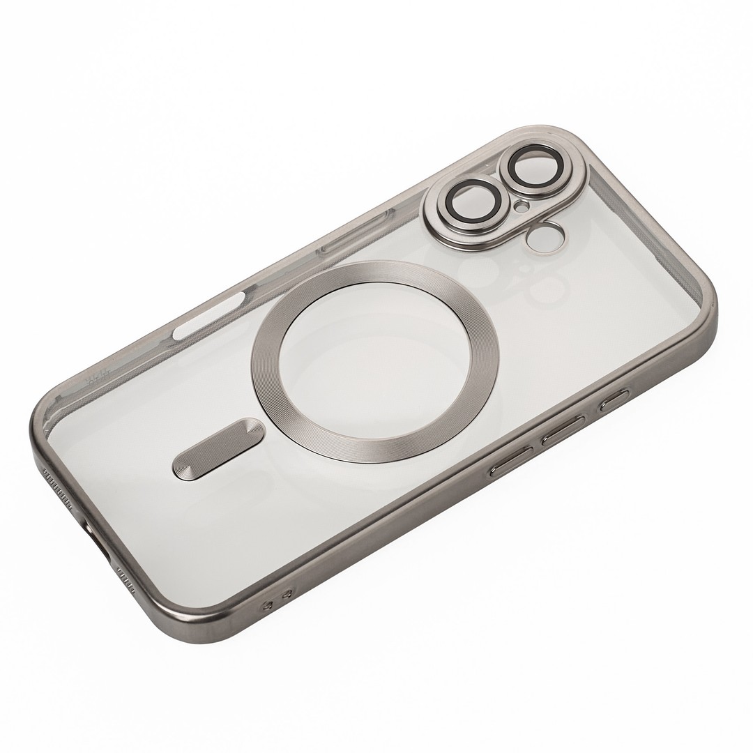 Накладка Metal Matte Case MagSafe для iPhone 16 Plus (Silver)-1