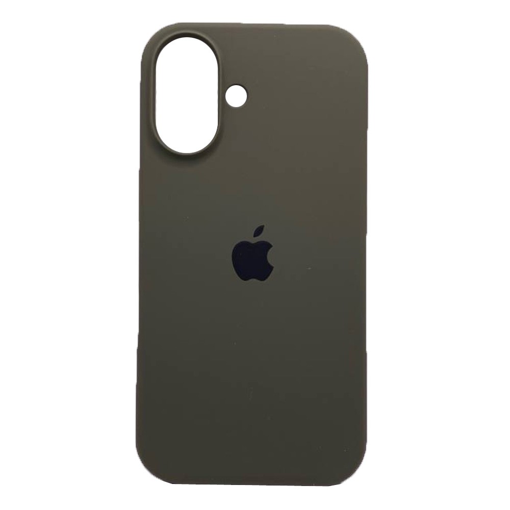 Silicone Case Full Protective (AA) для iPhone 16 Plus (Dark olive)-0