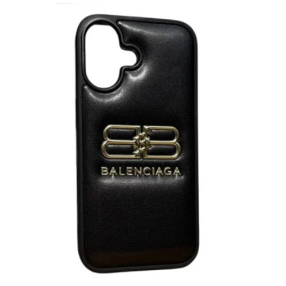 Чохол Balen logo для IPHONE 16  чорний / золотий-0