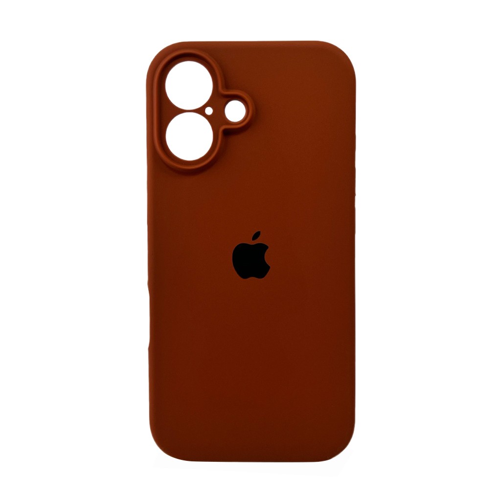 Silicone Case Full Camera Protective (AA) для iPhone 16 (Brown)-0