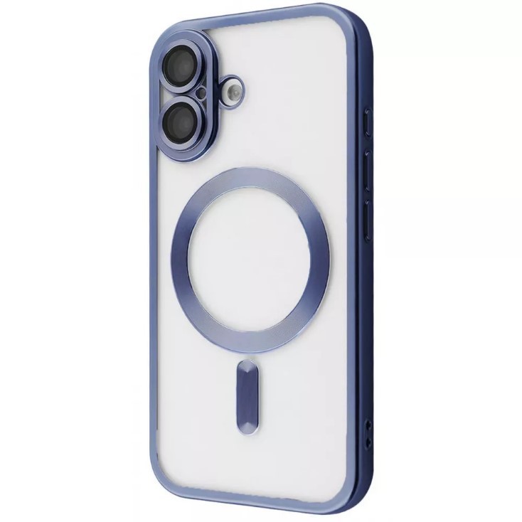 Накладка Metal Matte Case MagSafe для iPhone 16 (blue  titanium)-0