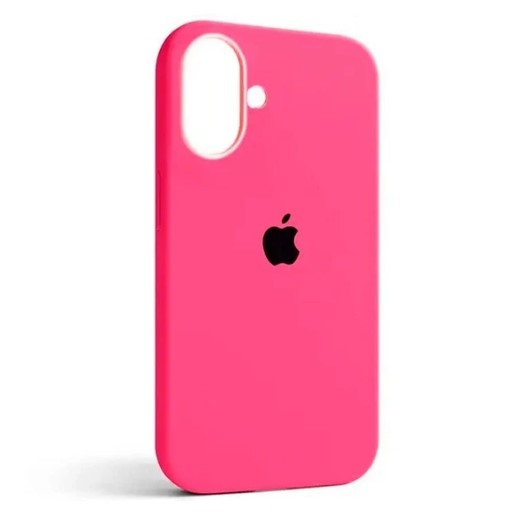 Silicone Case Full Protective (AA) для iPhone 16  (Shiny Pink)-0
