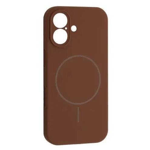 Silicone Case Full Camera Protective (AA) with MagSafe для iPhone 16 (New brown)-0