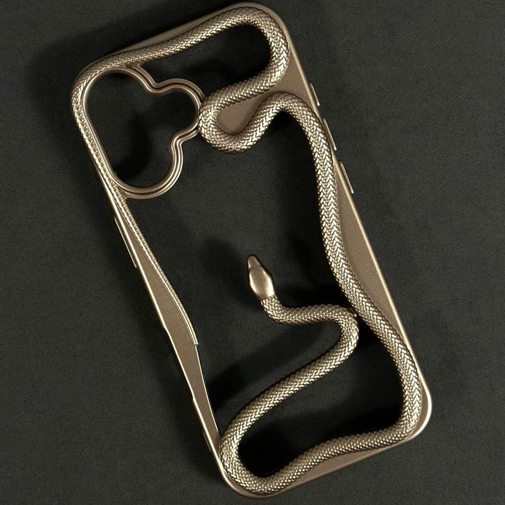 Чохол Snake для iPhone 17 рожеве золото-0