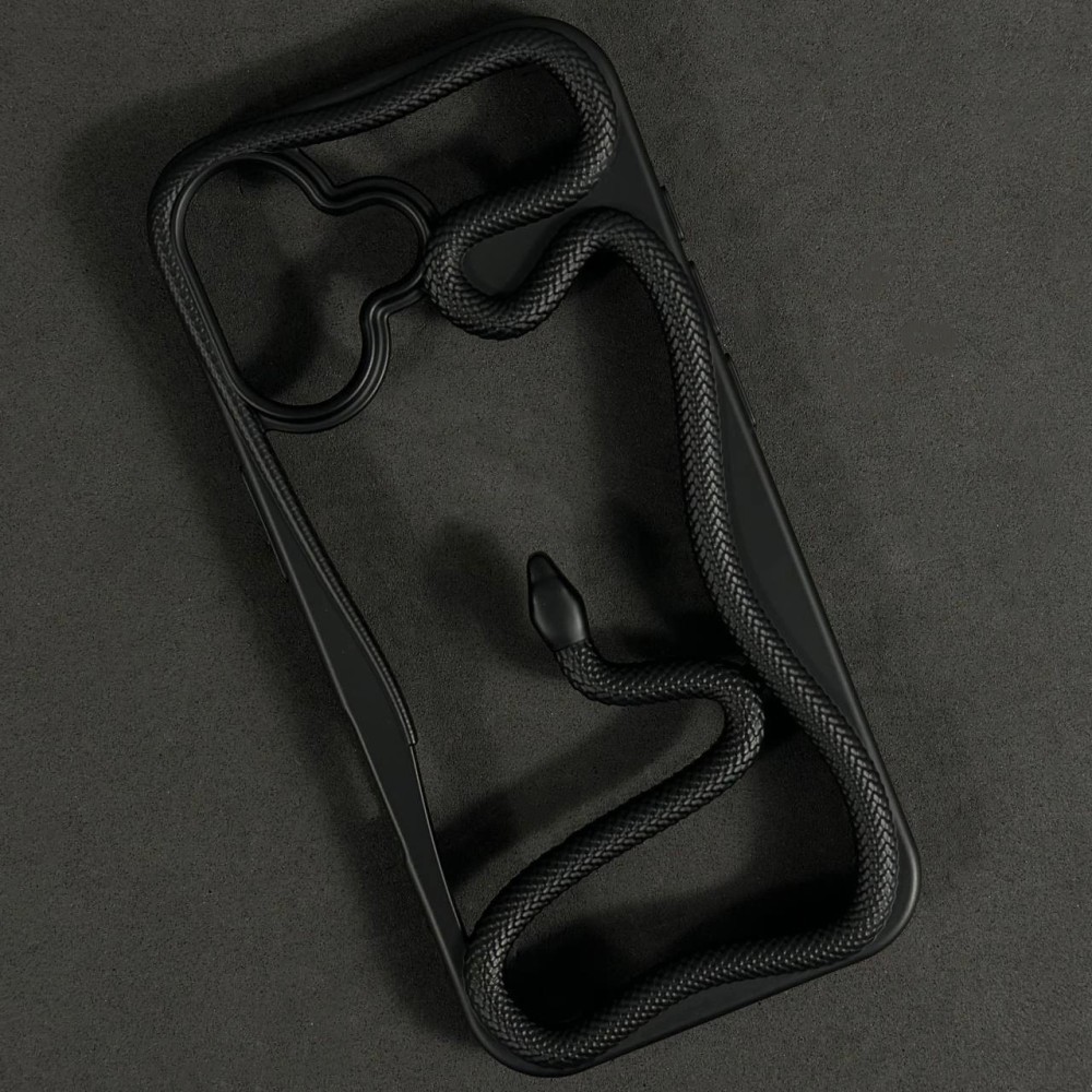 Чохол Snake для iPhone 16 чорний матовий-0