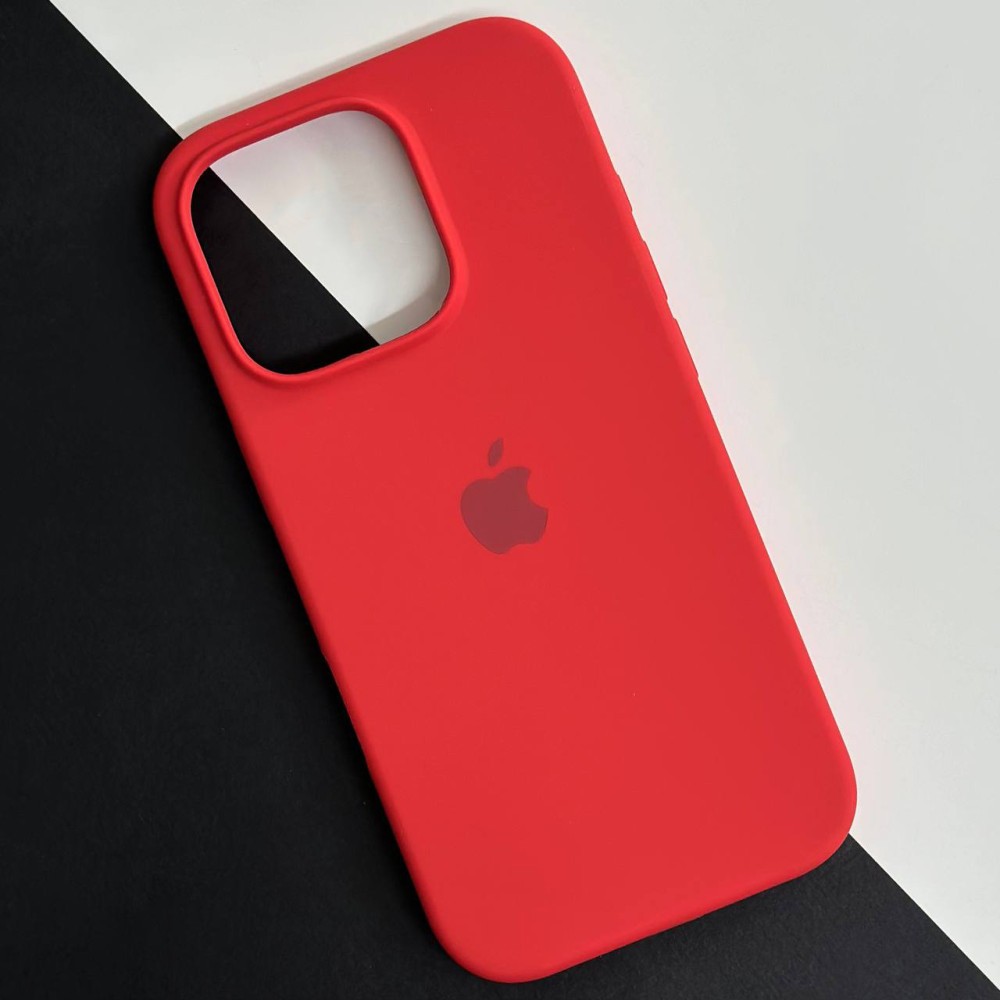 Silicone Case Full Protective (AA) для iPhone 16 Pro Max (Red)-0