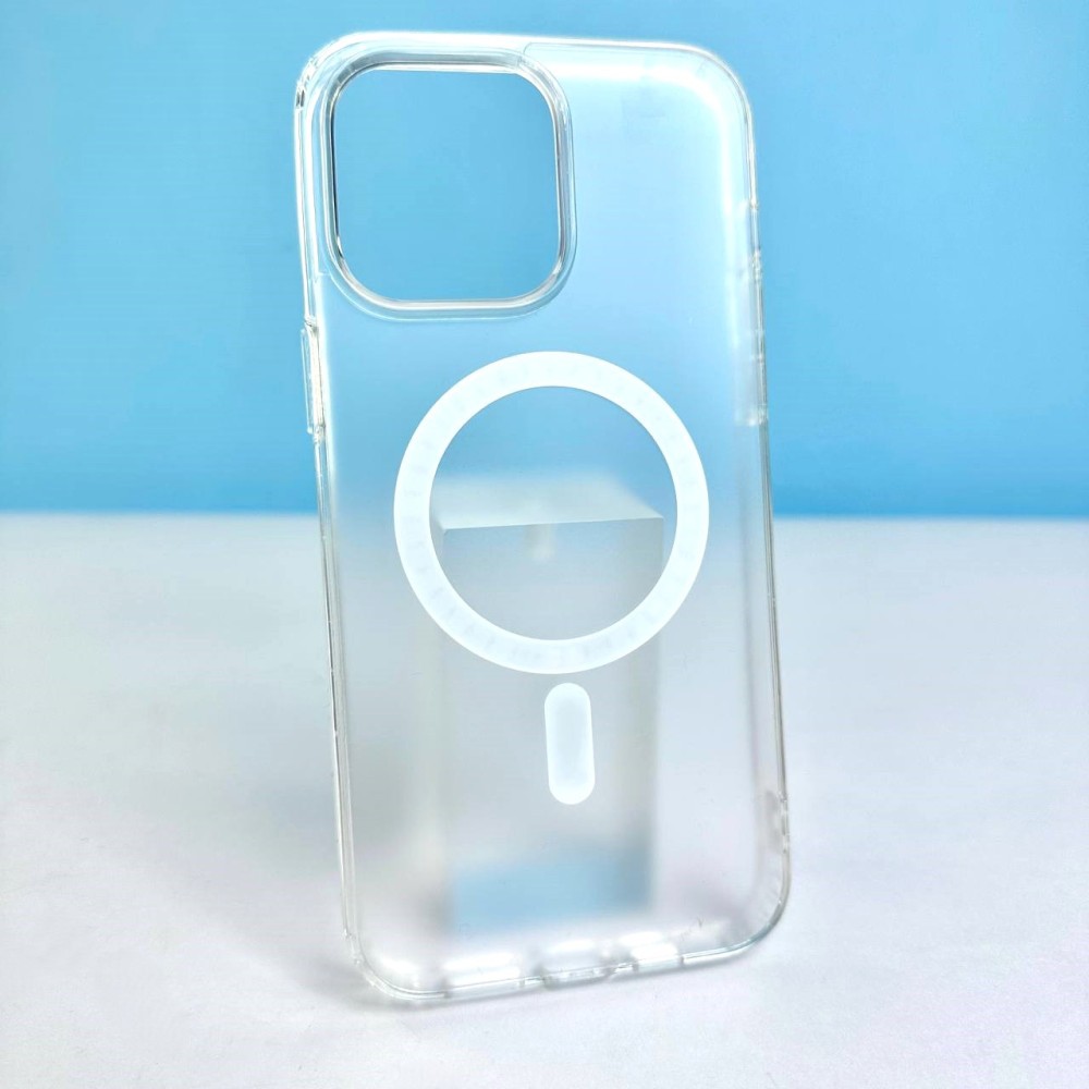 Накладка Magnetic Clear Matte Color MagSafe IPhone 16 Pro (White)-0