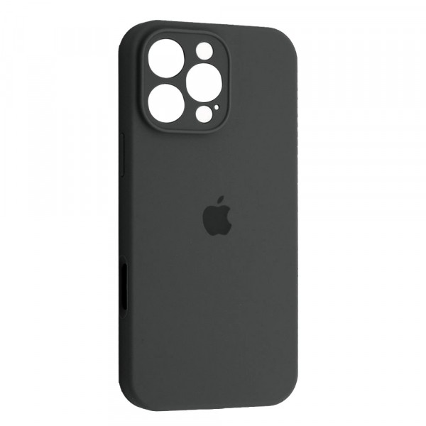 Silicone Case Full Camera Protective (AA) для iPhone 16 Pro Max (Dark grey)-0