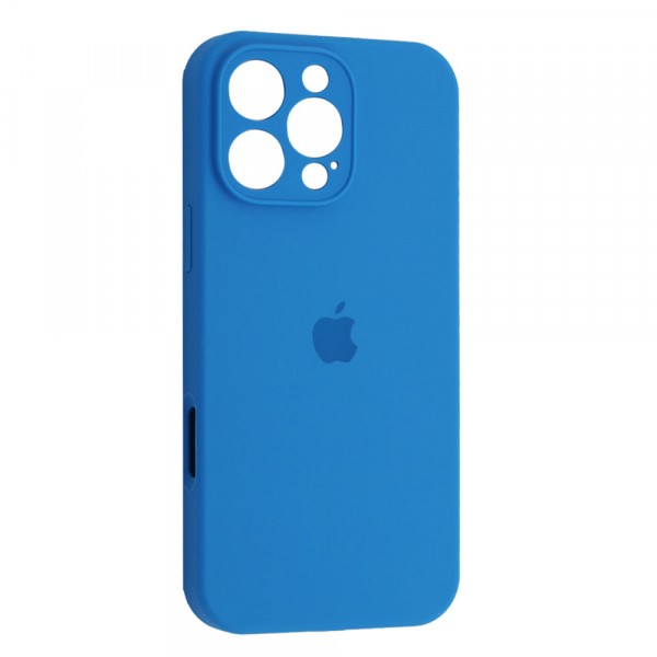 Silicone Case Full Camera Protective (AA) для iPhone 16 Pro (New lake blue)-0