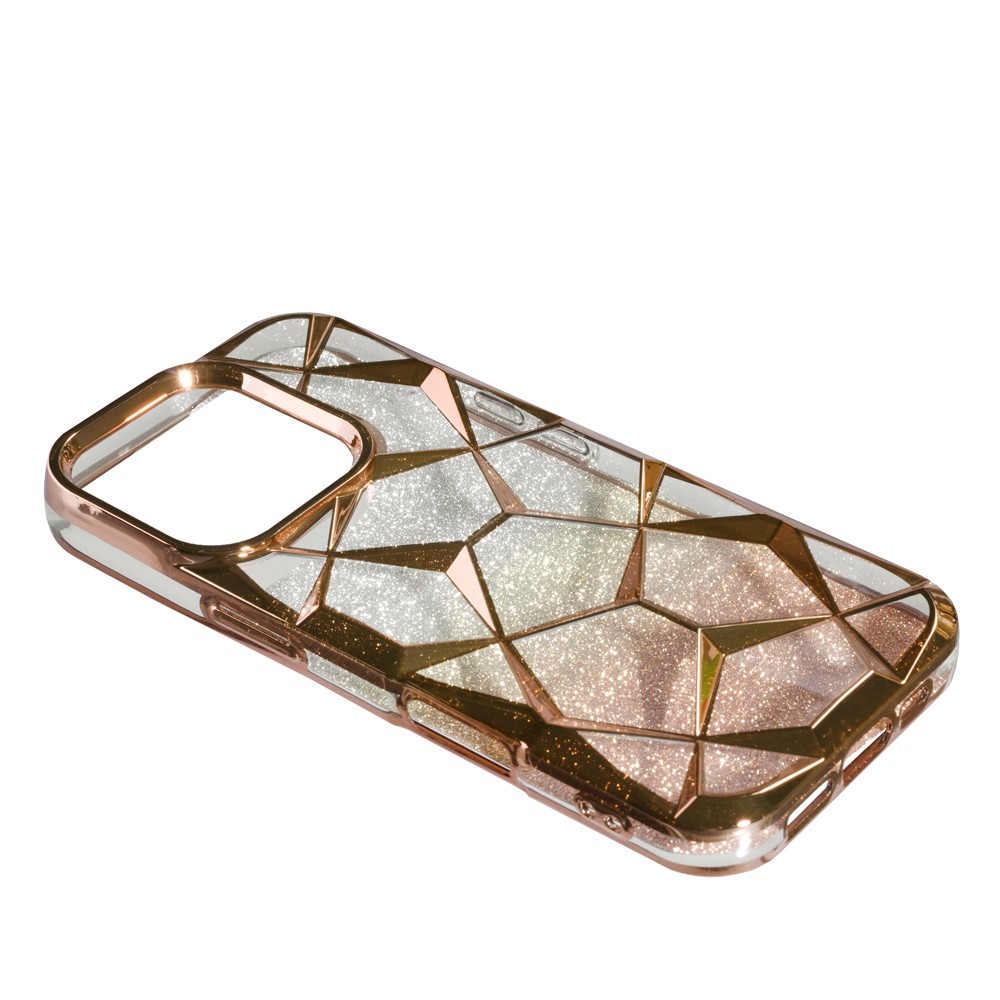 Накладка THREE-DIMENSIONAL DIAMOND для iPhone 16 Pro Max (золота)-2