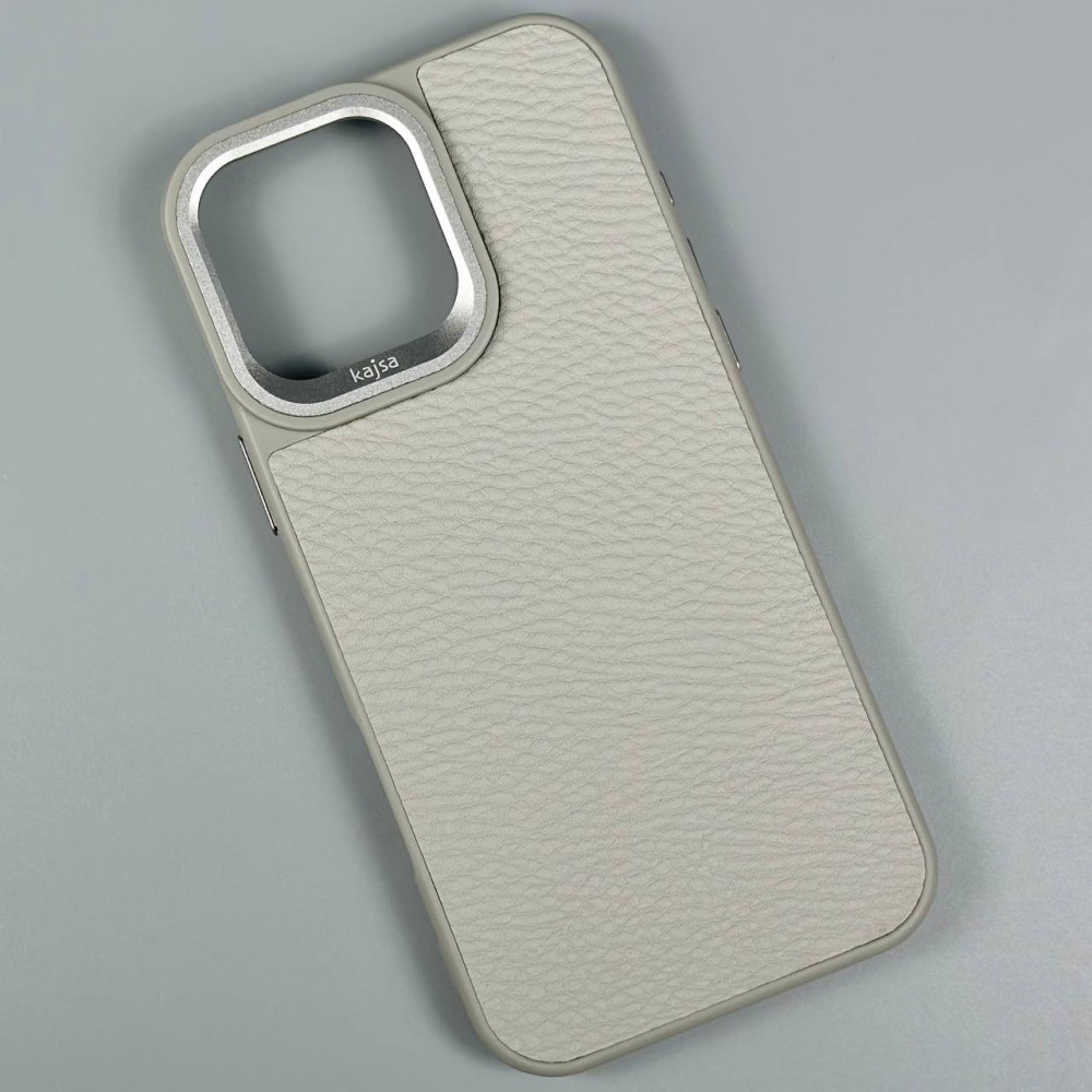 Чохол Kajsa Snake Magnetic для IPhone 16 Pro (Світло сіра)-0